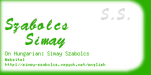 szabolcs simay business card